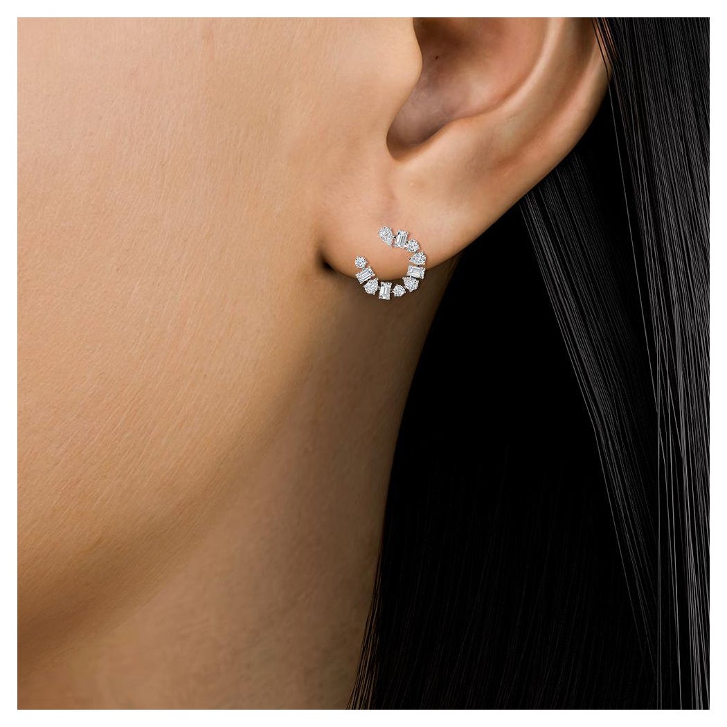 Concoction Front-Back Hoop Earring by Rupali Adani Fine Jewellery For Sale