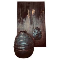 Contemporary Vase & Painting, 21 Century Designed by Iris Miller 'מילר' Assulin