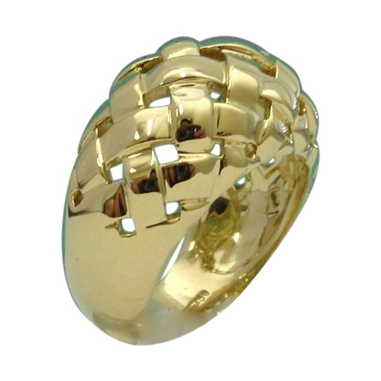 Tiffany & Co. 18k Gold Vannerie Dome Ring