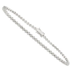 1.8 Carat SI Clarity HI Color Diamond Bracelet Solid 14k White Gold Fine Jewelry