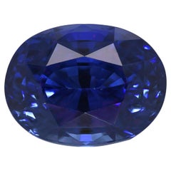 Saphir bleu naturel certifié GIA de 5,97 carats