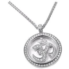 Chopard Diamond Gold OM Pendant Necklace