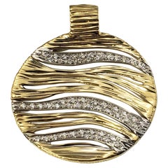 Roberto Coin 18 Karat Yellow Gold and Diamond Elfantino Pendant