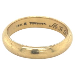 Tiffany & Co. Vintage 14k Yellow Gold Band Ring circa 1960s Unisex