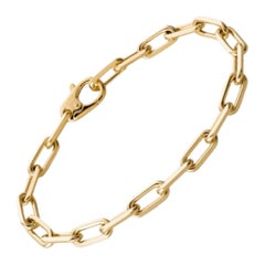 Cartier Santos-Dumont Bracelet à maillons en or jaune 18k de 7,75 cm 19,4 g