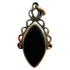 Antique Carnelian and Bloodstone 9 Carat Yellow Gold Spinning Fob Pendant