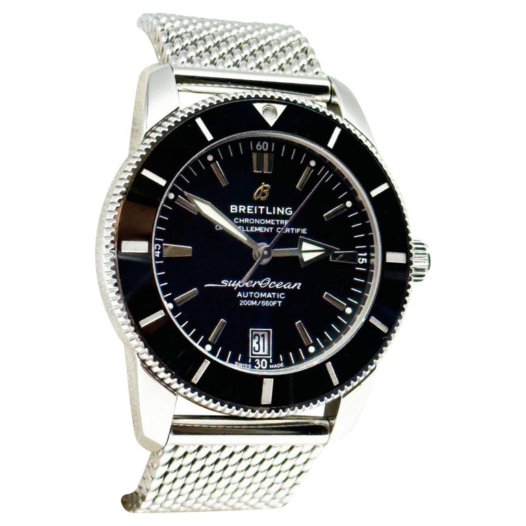 Ab2010 Breitling AB2010 Superocean Heritage II Black Dial Stainless Box Paper ...