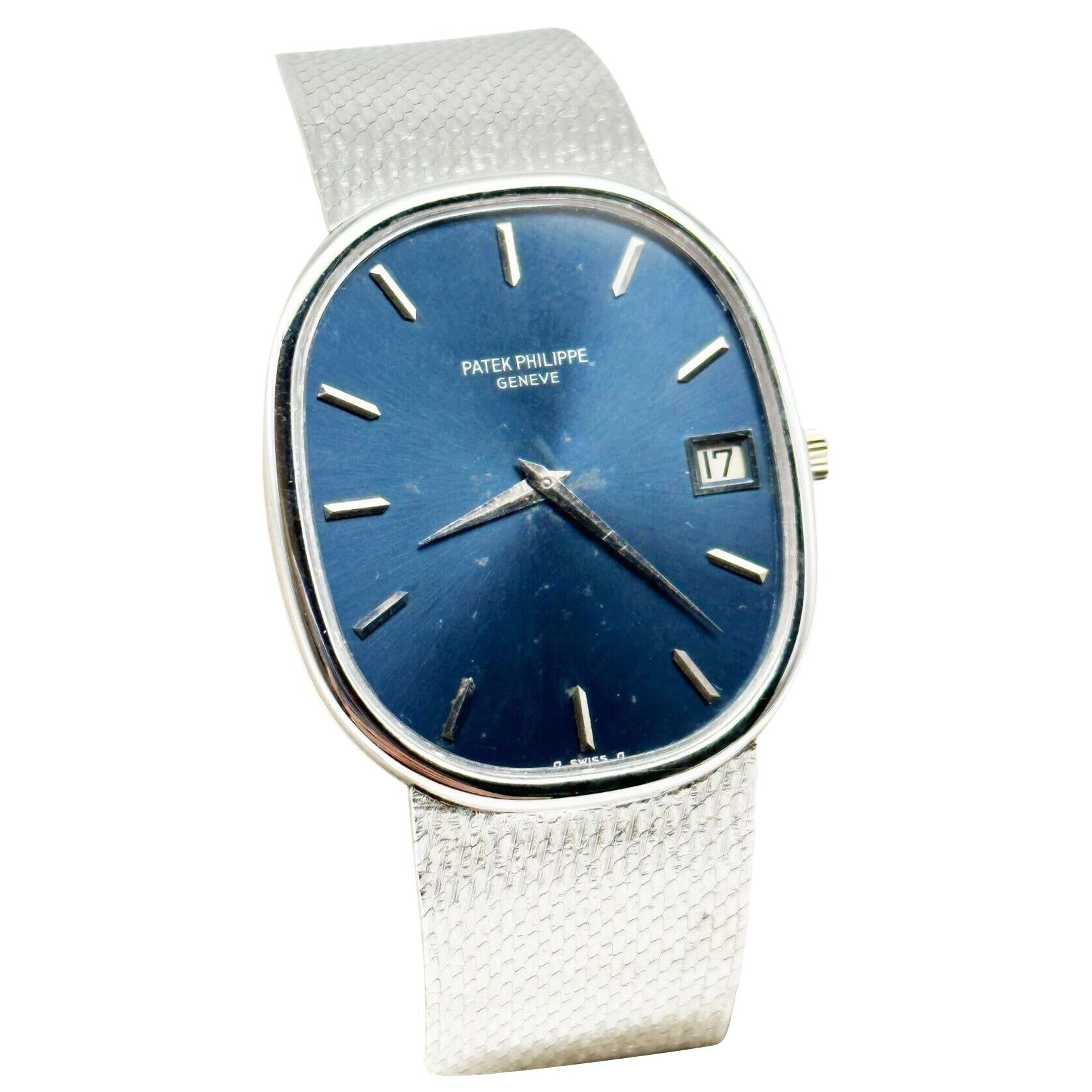 Patek Ref 3605 Philippe Ellipse Jumbo Esfera Azul Oro Blanco 18k