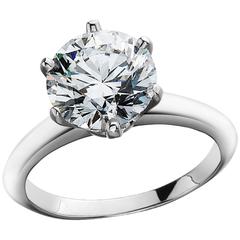 Tiffany & Co. 3::32 Karat GIA Cert Diamant Gold Solitär Ring