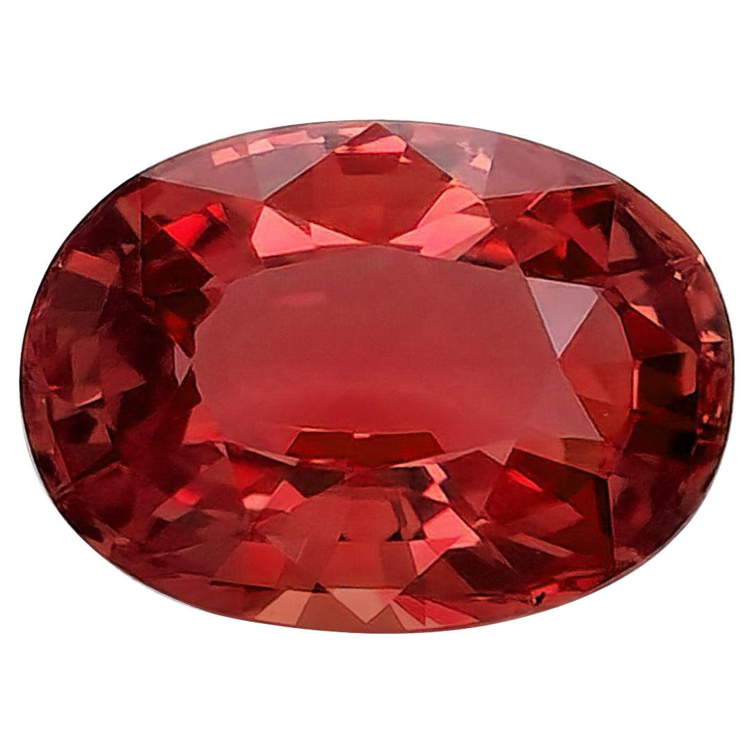 GRS Certified 3.21 Carat Natural Sunset Color Padparadscha Sapphire For Sale