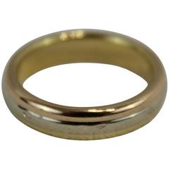 1998 Cartier Trinity Three Color Gold Alliance Ring