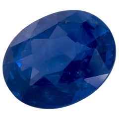 3.61 Carat Blue Sapphire Oval Loose Gemstone