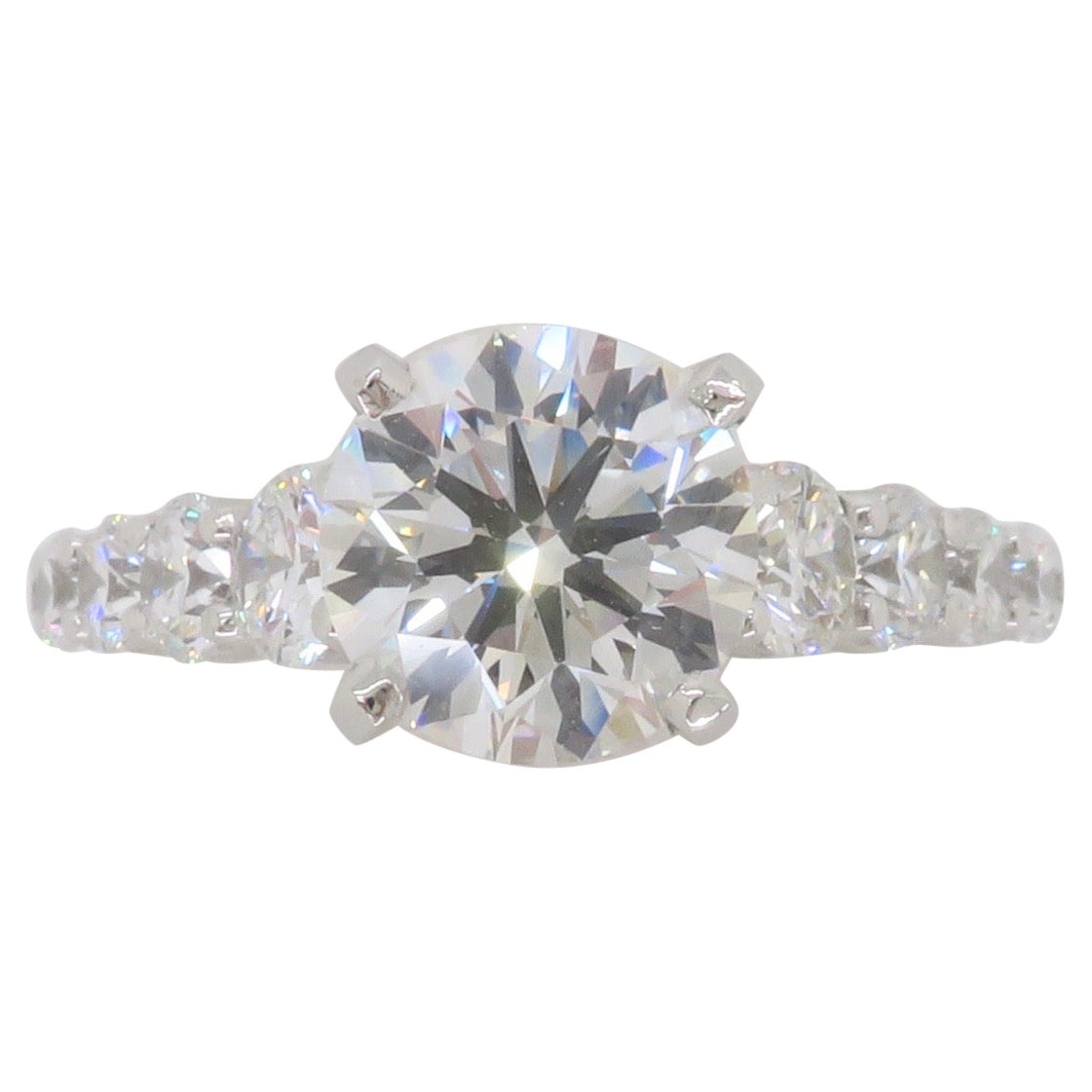 GIA Certified Gabriel & Co. Diamond Ring Crafted in Platinum