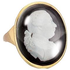 Antique English George III Cameo Royal Gift Ring