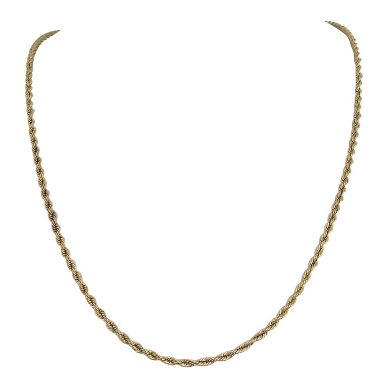 Chaîne En Or Jaune 14 Carats - Occasion, Longueur 42cm, Poids 5.52g, Sans Marque