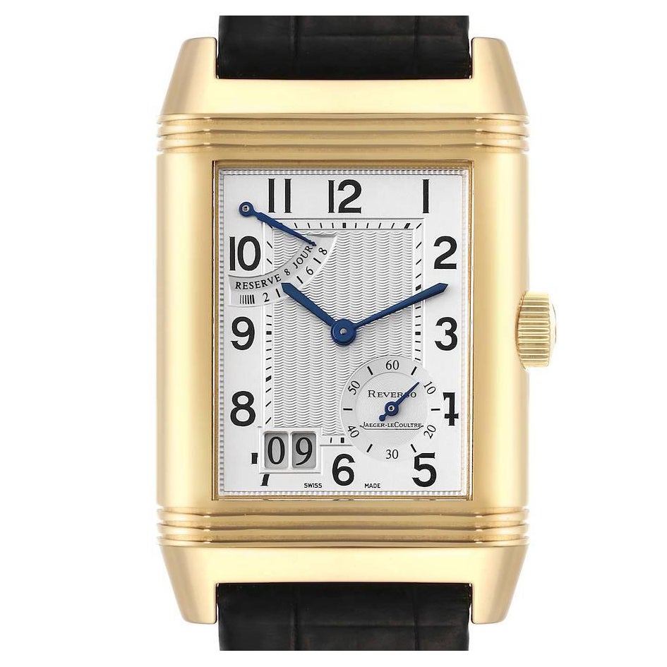 JAEGER-LECOULTRE Yellow Gold Day-Night Reverso Wristwatch at 1stDibs