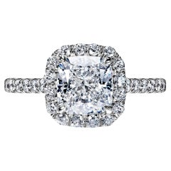 3 Carat Cushion Cut Diamond Engagement Ring GIA Certified E VS2