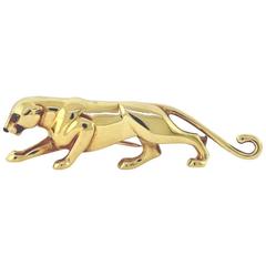 Cartier Enamel Emerald Gold Brooch Pin