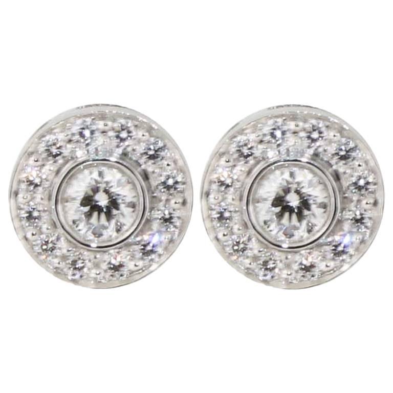 Tiffany & Co. Circlet Diamond Platinum Stud Earrings