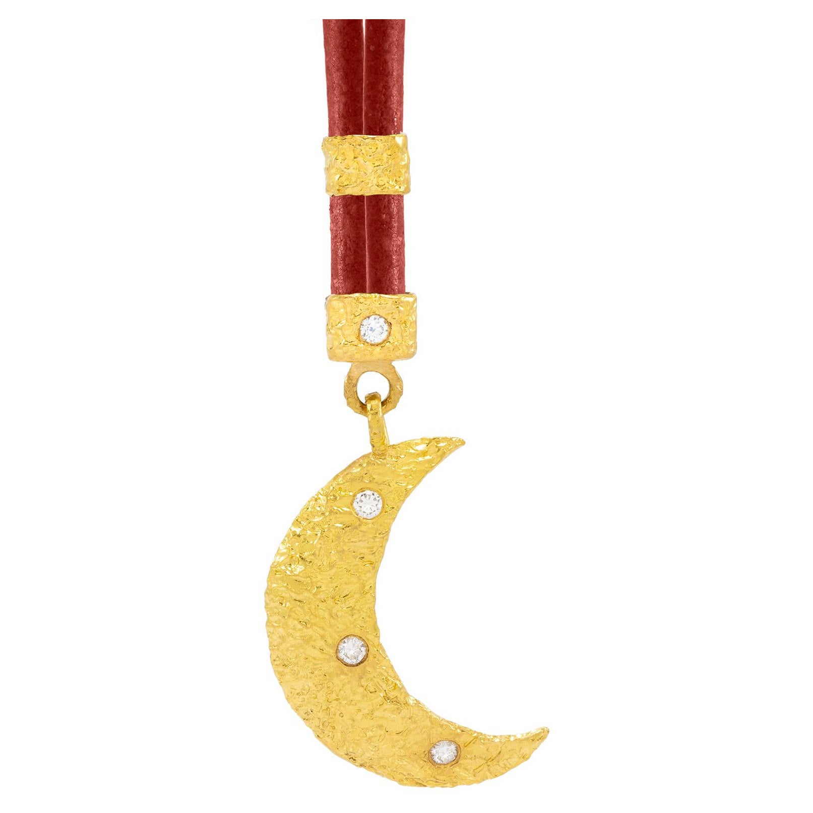 Pendentif de lune croissante Allegra en or 22 carats, par Tagili