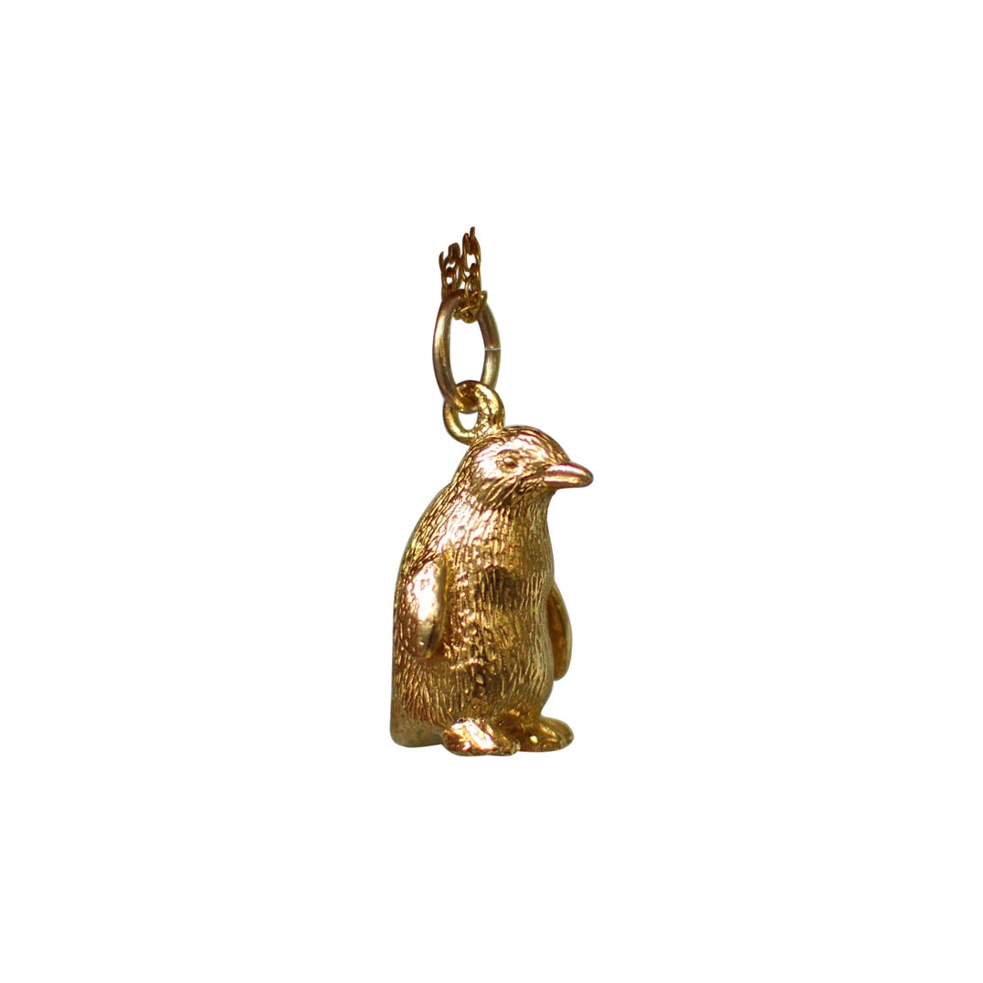 Solid 18 Carat Gold Penguin Pendant By Lucy Stopes-Roe For Sale