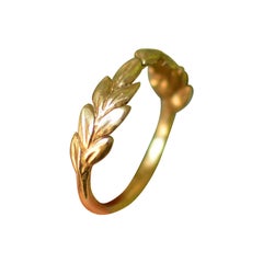 Solid 18 Carat Gold Laurel Ring by Lucy Stopes-Roe