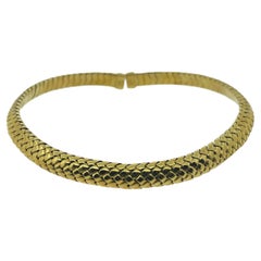 Retro Tiffany and Co. Yellow Gold 18k Necklace Choker
