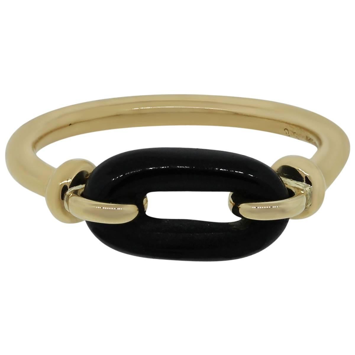 Cartier Oval Onyx Gold Ring
