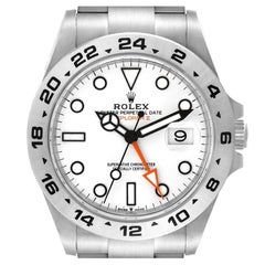 Rolex Montre Explorer II 42 mm à cadran blanc polaire en acier pour hommes 226570 avec carte boîte