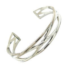 Retro Tiffany & Co Estate Celtic Knot Cuff Italy Bracelet Silver