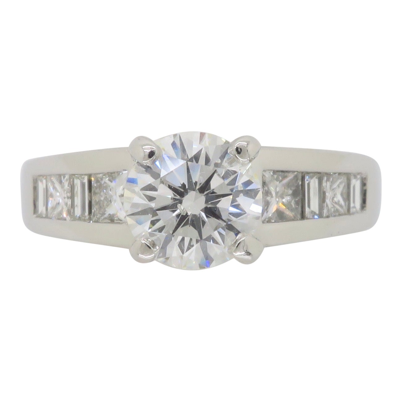 Certified 2.03ctw Diamond Ring Crafted in Platinum For Sale