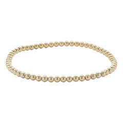 14 Karat Yellow Gold Beaded Flex Bracelet