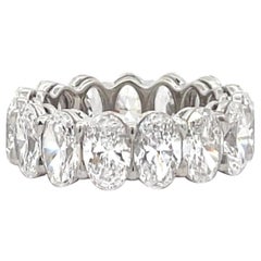 Tous GIA Certified 'D' Internally Flawless Oval Eternity Wedding Band Platinum