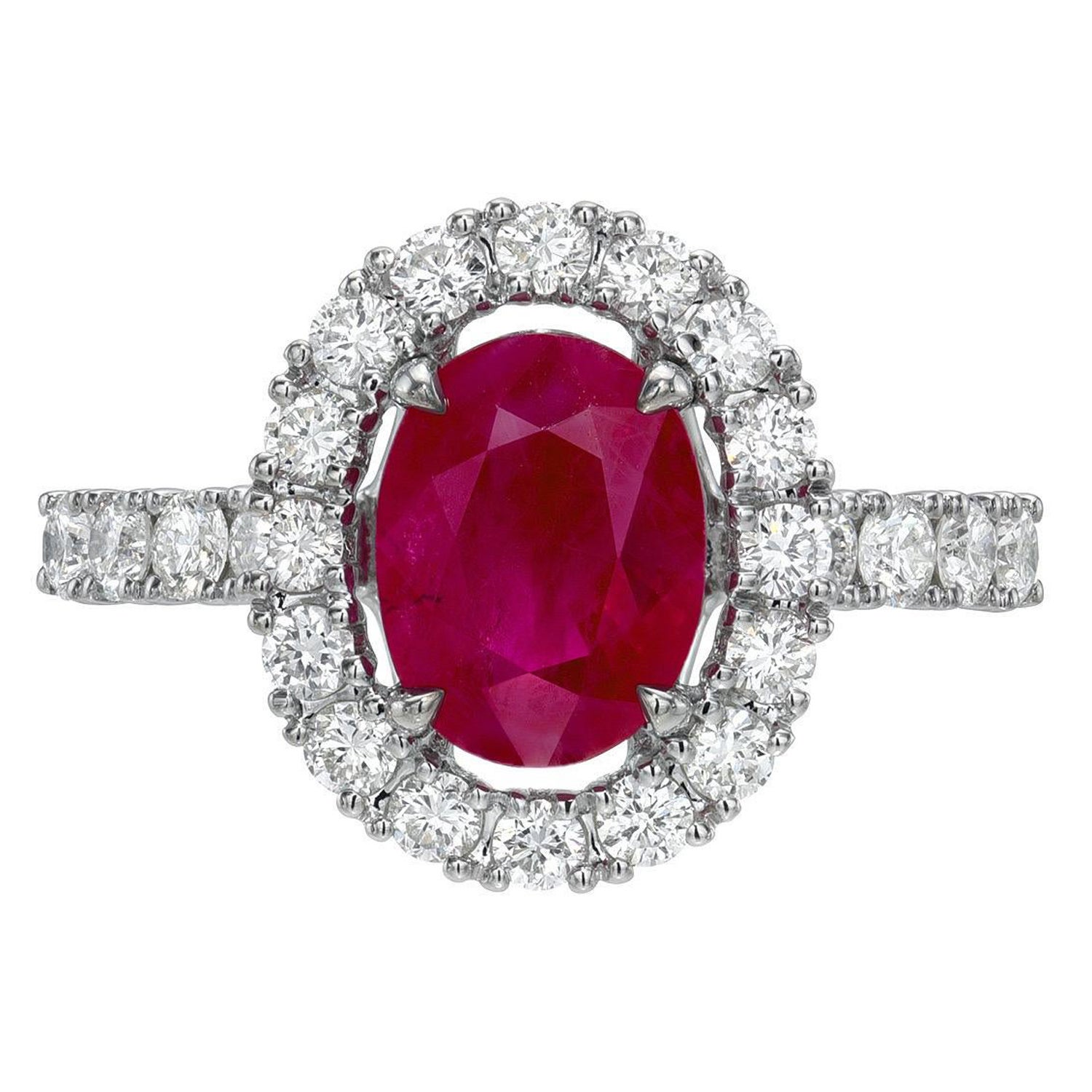 Ruby Ring 2.14 Carat Oval For Sale