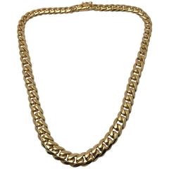 Tiffany & Co. Gold Graduated Curb Link Necklace