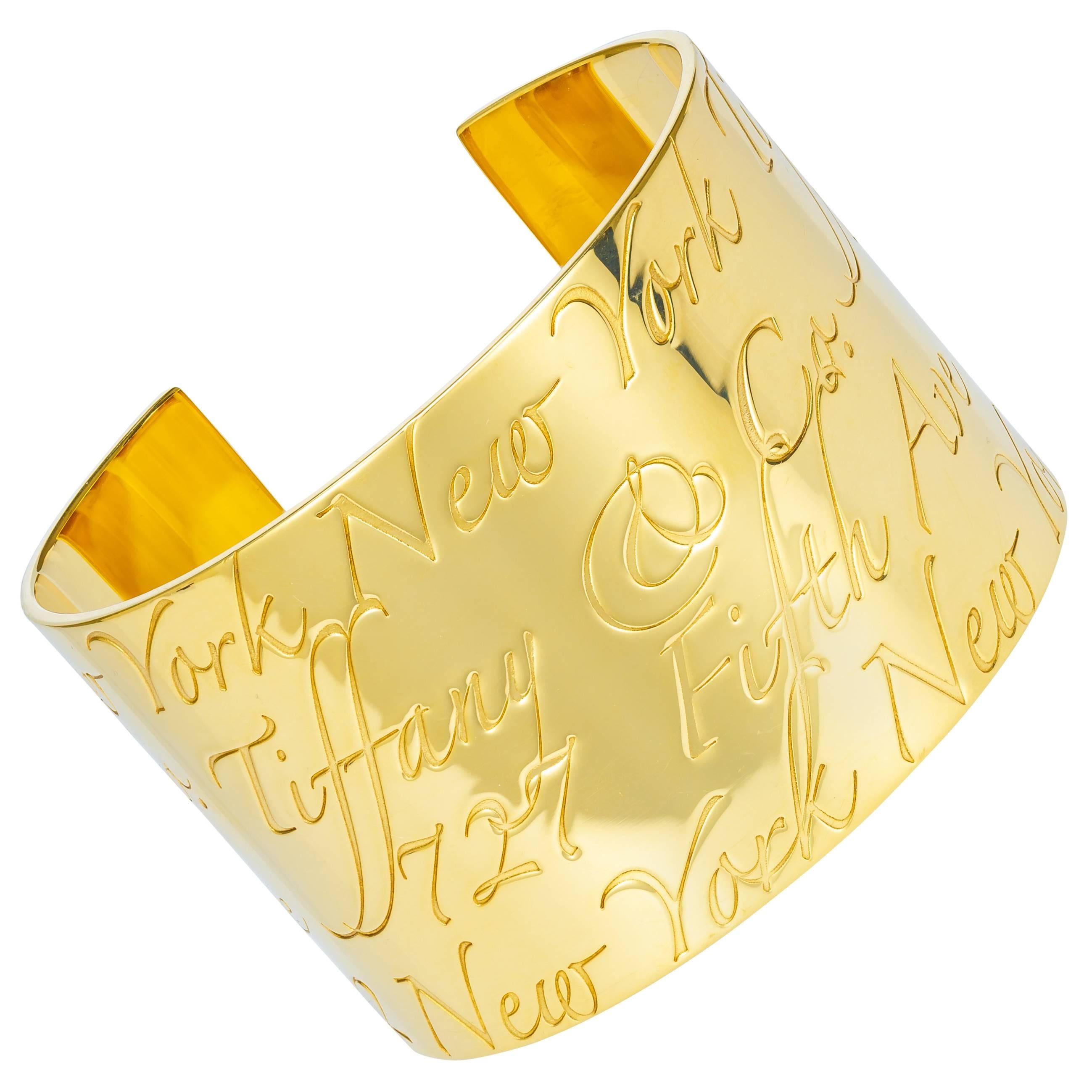 Tiffany & Co. Gold Notes Collection Cuff Bracelet