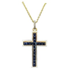 Yellow Gold & Enamel Cross by Lacloche Freres