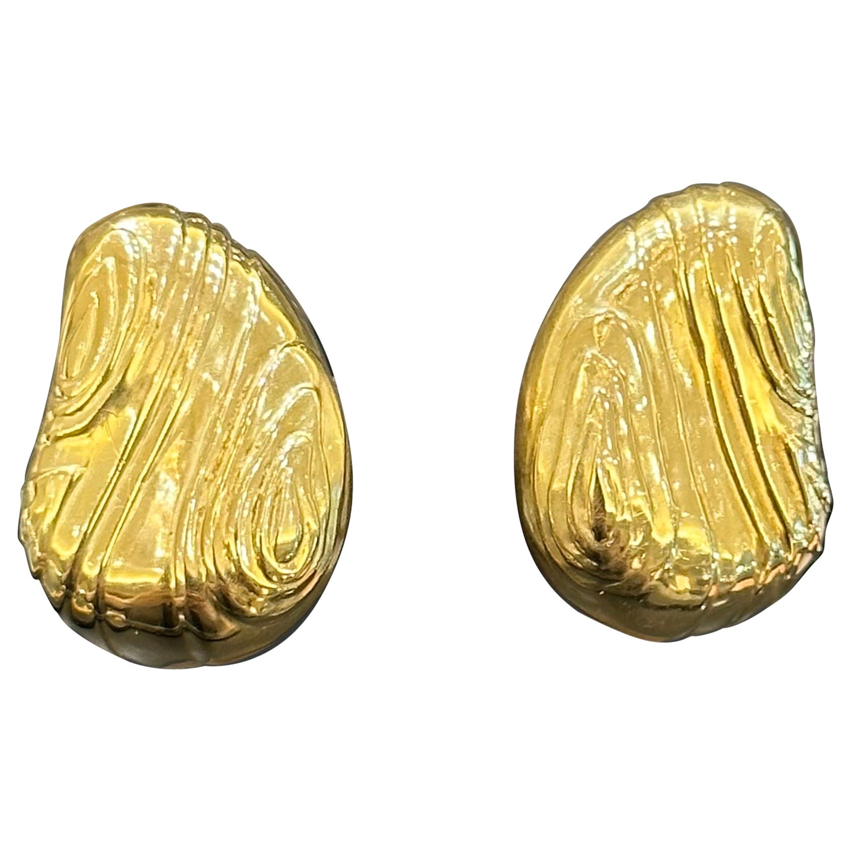 Angela Cummings Yellow Gold Earrings For Sale
