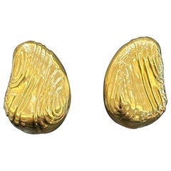 Vintage Angela Cummings Yellow Gold Earrings