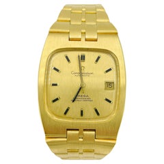 1970s Omega Constellation 18k Yellow Gold Wristwatch