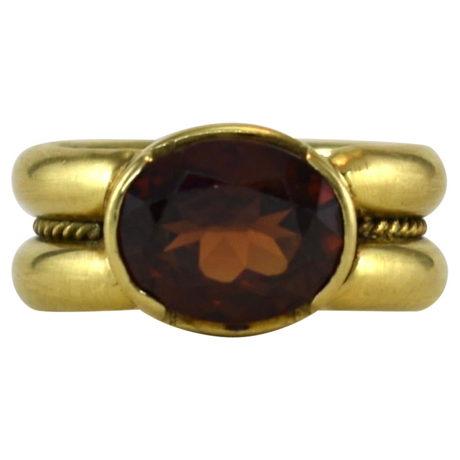 Brown Zircon Wide Shank Cocktail Ring, Lynn Kathyrn Miller, Lynn K Designs For Sale