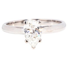 Contemporary 1.01 Carat GIA Certified Pear Cut Diamond Solitaire Engagement Ring