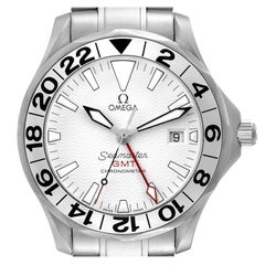 Omega Seamaster Diver 300M GMT Great White Dial Mens Watch 2538.20.00