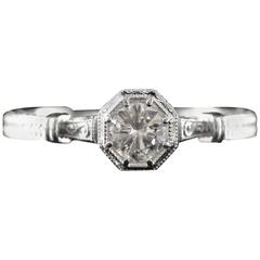 Diamond Gold Solitaire Engagement Ring 4