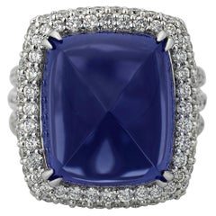 Used Sugarloaf-Cut Tanzanite Ring, 22.10 Carats