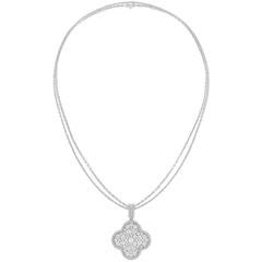 Van Cleef & Arpels Large Magic Alhambra Diamond Gold Necklace 
