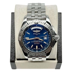 Breitling Galactic A45320 44mm Day Date Blue Automatic Steel Box Paper 2016