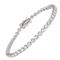 Alexander Bracelet tennis en or blanc 18 carats avec diamants de 5,19 carats