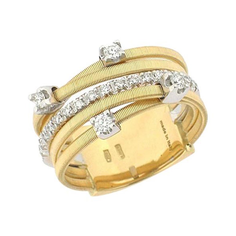 Marco Bicego Goa Yellow and White Gold Ladies Diamond Ring AG270 B2 YW For  Sale at 1stDibs