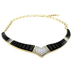 Custom Black Jade Pavé Diamond Necklace with Matching Bracelet